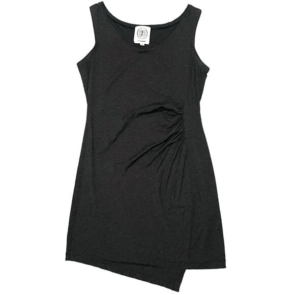 Anagram Dresses & Skirts - Anagram Gary Graham Jersey Sleeveless Mini Dress Dark Gray Asymmetric Hem Medium